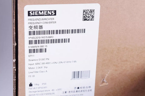 Siemens 6SL3210-1KE15-8AF2