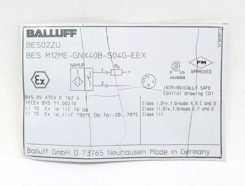 BALLUFF BES M12ME-GNX40B-S04G-EEX