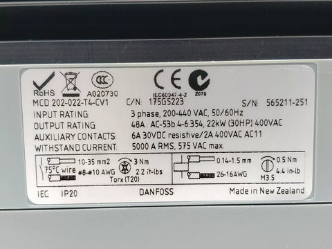 DANFOSS MCD 202-022-T4-CV1