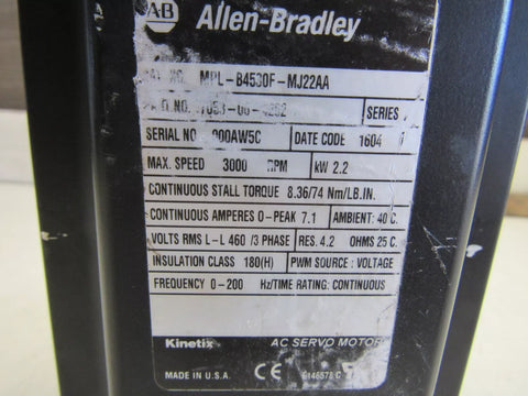 ALLEN BRADLEY MPL-B4530F-MJ22AA