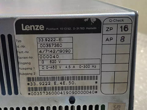 LENZE 33.9222-E