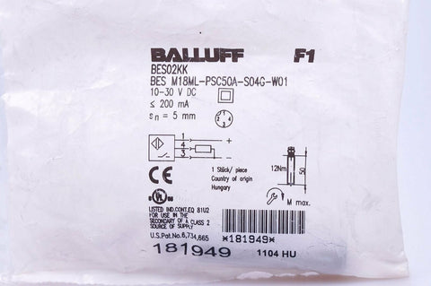 BALLUFF BES M18ML-PSC50A-S04G-W01