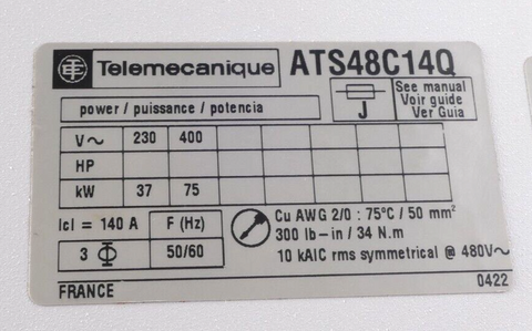 Telemecanique ATS48C14Q