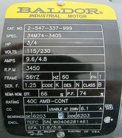 BALDOR 34M74-3405