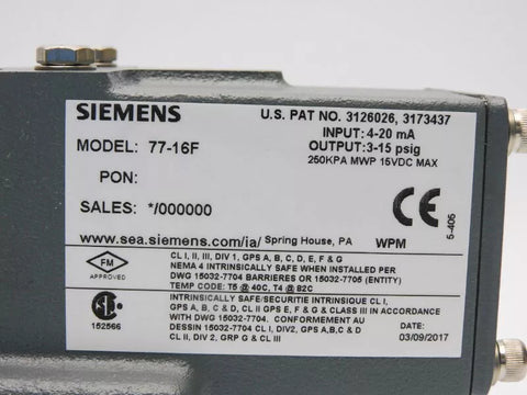 SIEMENS 77-16F