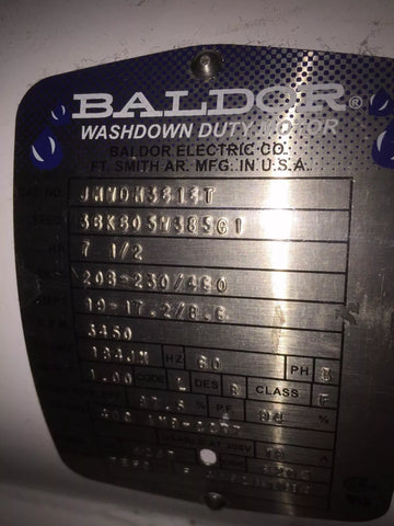 BALDOR 36K80SW385G1