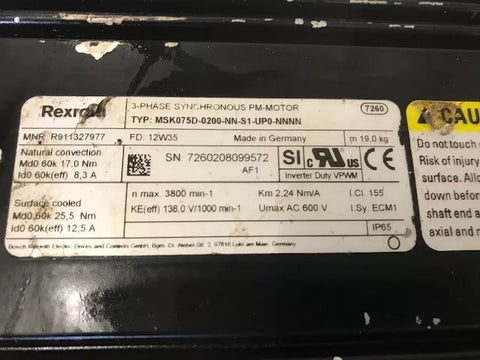 REXROTH MSK075D-0200-NN-S1-UP0-NNNN