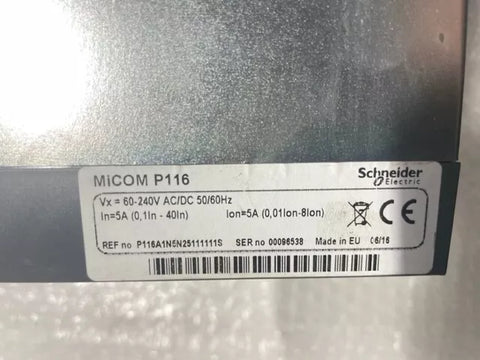 SCHNEIDER ELECTRIC MiCOM P116