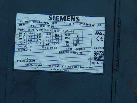 SIEMENS 1PH8103-1FD12-0BF1