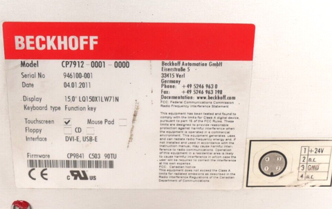 BECKHOFF CP7912-0001-0000