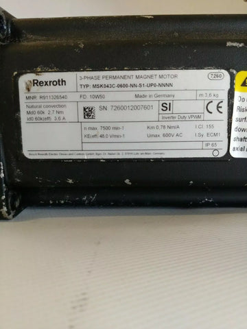 REXROTH MSK043C-0600-NN-S1-UP0-NNNN