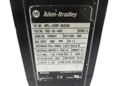 ALLEN BRADLEY MPL-A320P-MJ22AA