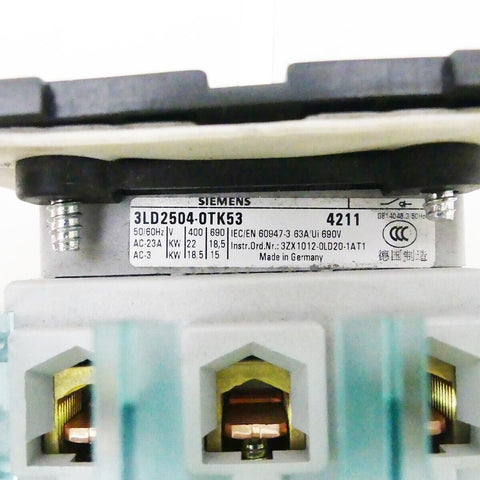 SIEMENS 3LD2504-0TK53 ATTACHED WITH 3LD9200-5B