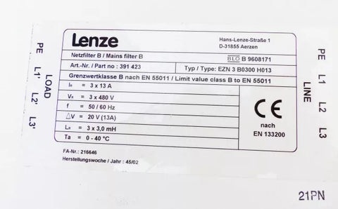 Lenze EZN3B0300H013