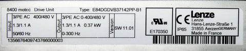 Lenze E84DGDVB37142PP-B1