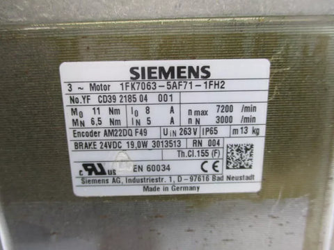 SIEMENS 1FK7063-5AF71-1FH2