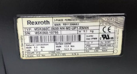 Rexroth MSK060C-0600-NN-M2-UP1-RNN