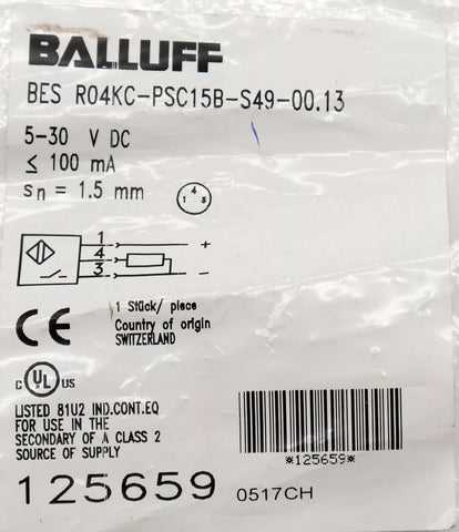 BALLUFF BES R04KC-PSC15B-S49-00,13