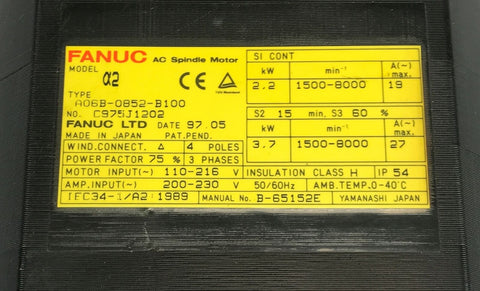 FANUC  A06B-0852-B100