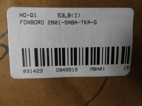 Foxboro 2801-SABA-TKA-G