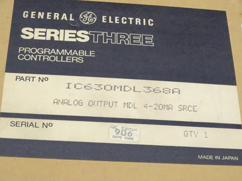 GENERAL ELECTRIC IC630MDL368A