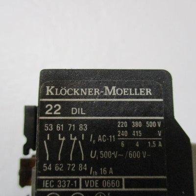 EATON CORPORATION KLOCKNER MOELLER 22-DIL