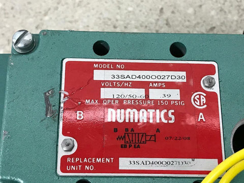 ASCO NUMATICS 33SAD400O027D30