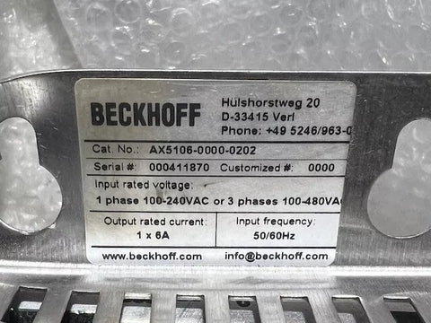 BECKHOFF AX5106-0000-0202