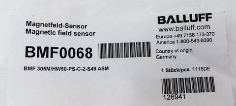 BALLUFF BMF 305M/HW50-PS-C-2-S49