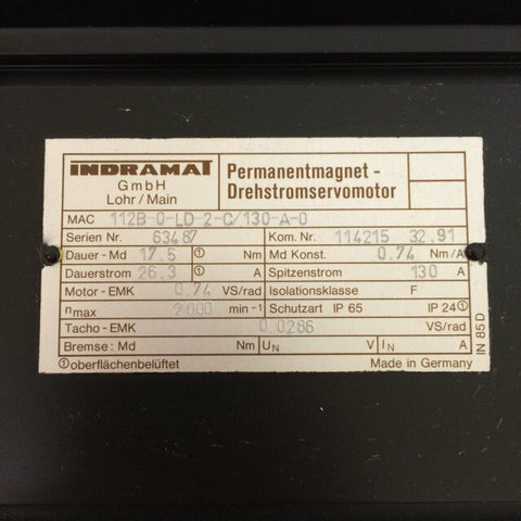 INDRAMAT MAC112B-0-LD-2-C/130-A-0