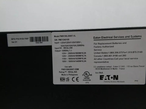 Eaton PW9130L2000T-XL