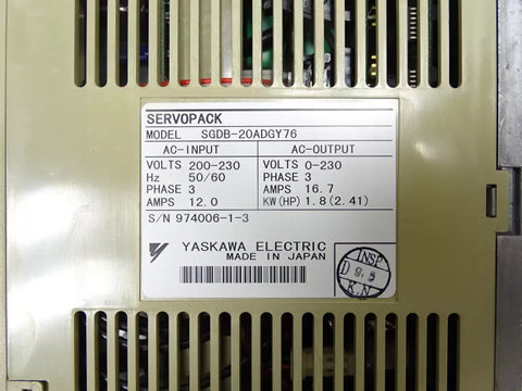 YASKAWA SGDB-20ADGY76