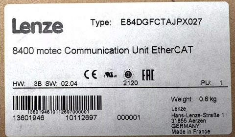 Lenze E84DGFCTAJPX027