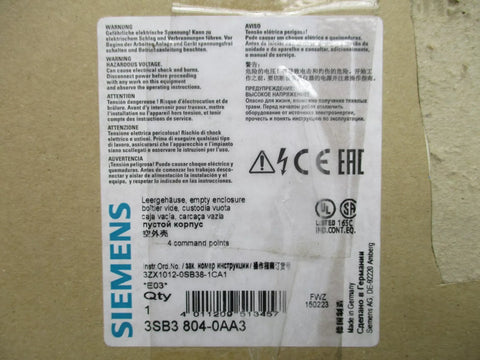 SIEMENS 3SB3804-0AA3