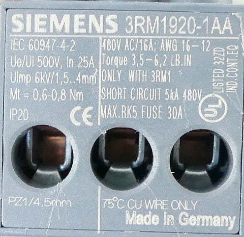 SIEMENS 3RM1920-1AA