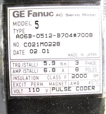 FANUC A06B-0512-B704#7008