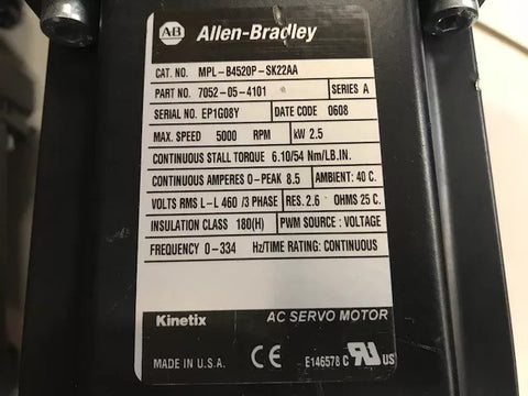 ALLEN BRADLEY MPL-B4520P-SK22AA