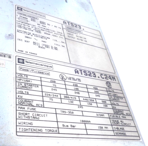 TELEMECANIQUE ATS-23C24N