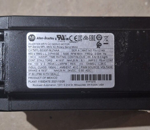 Allen Bradley MPL-B330P-MJ74AA