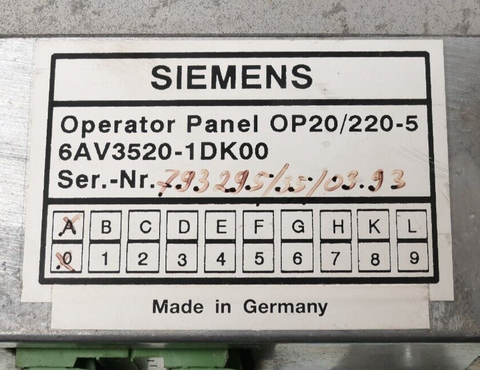 Siemens 6AV3520-1DK00