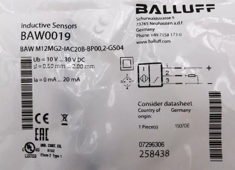 BALLUFF BAW M12MG2-IAC20B-BP00