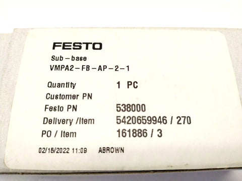 FESTO VMPA2-FB-AP-2-1