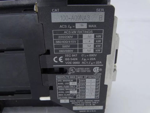 ALLEN BRADLEY 100-A09NA3