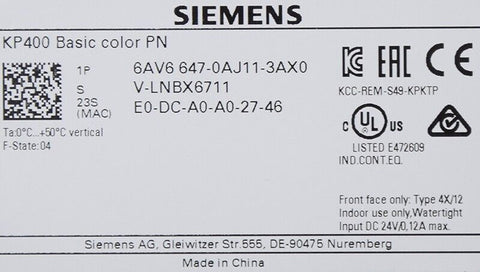 SIEMENS 6AV6647-0AJ11-3AX0