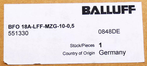 BALLUFF BFO 18A-LFF-MZG-10-0,5