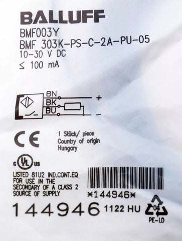 BALLUFF BMF 303K-PS-C-2A-PU-05