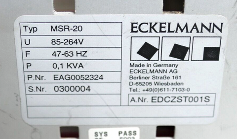 ECKELMANN MSR-20