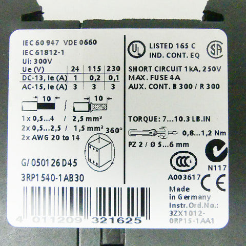 SIEMENS 3RP1540-1AB30