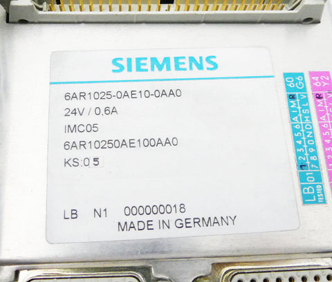 SIEMENS 6AR1025-0AE10-0AA0