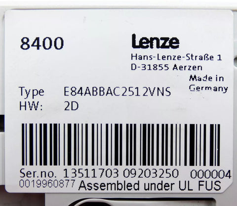 Lenze E84ABBAC2512VNS